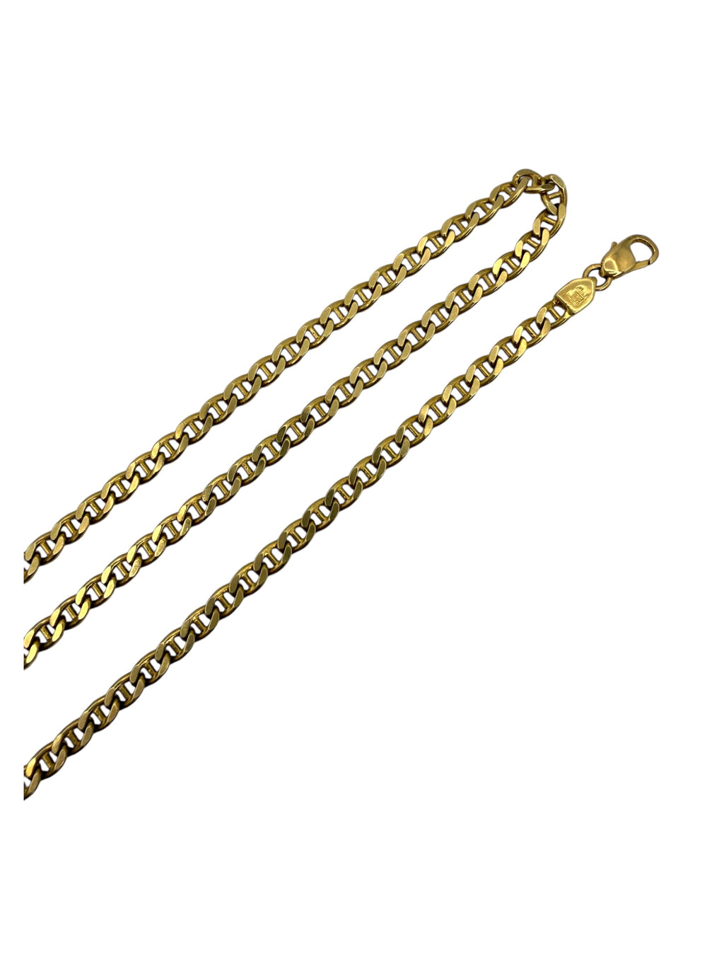 18k Flat Mariner Link Chain Necklace