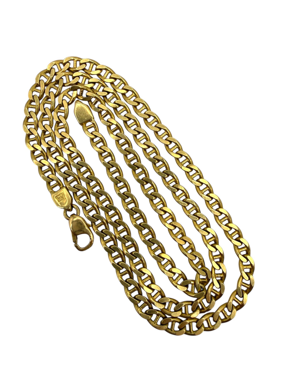 18k Flat Mariner Link Chain Necklace