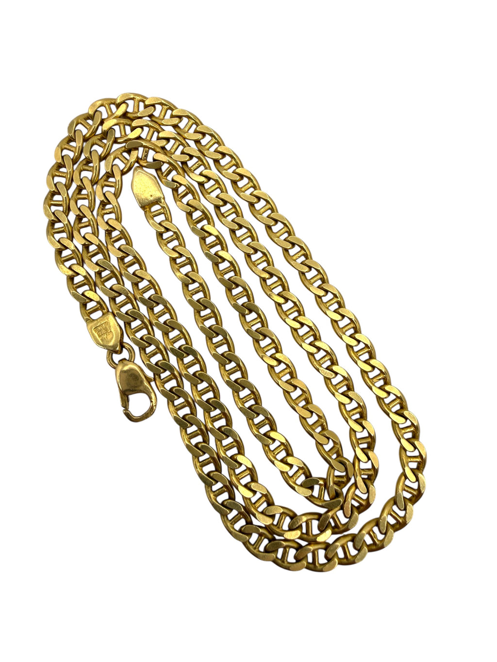 18k Flat Mariner Link Chain Necklace