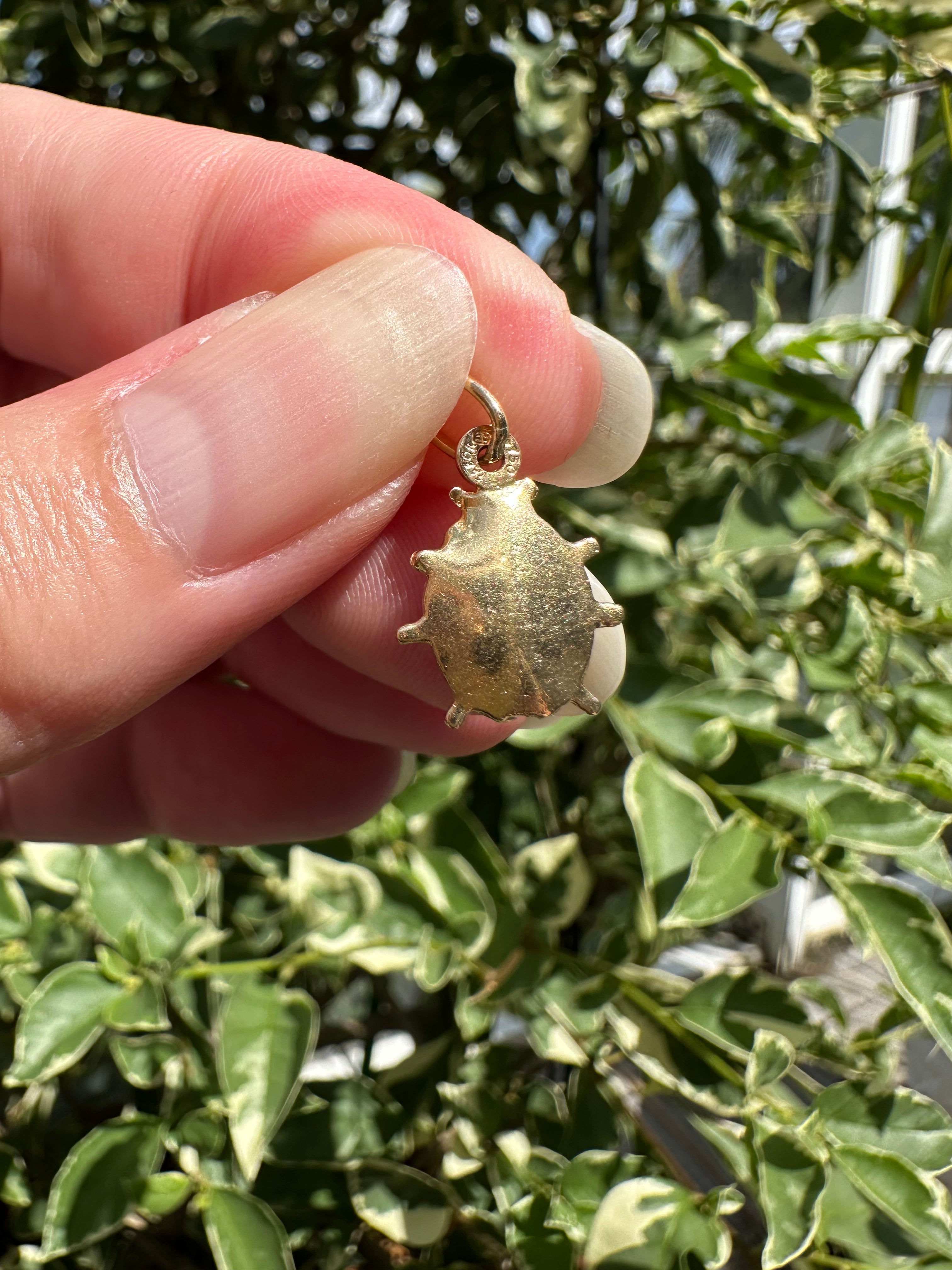 18k Enamel Ladybug Charm
