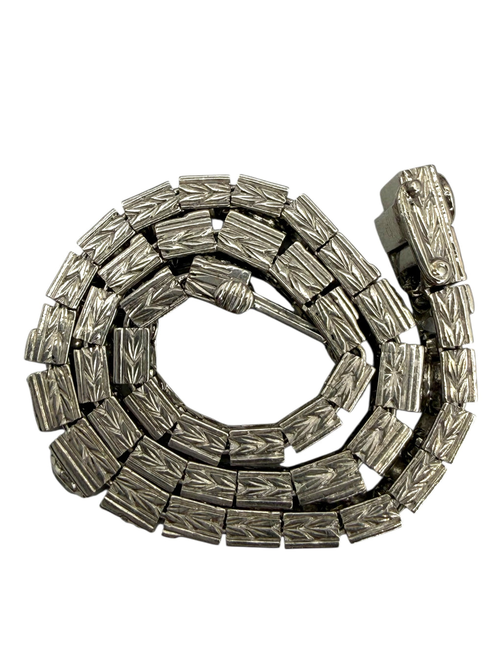 Platinum Diamond Mid-Century Line Bracelet