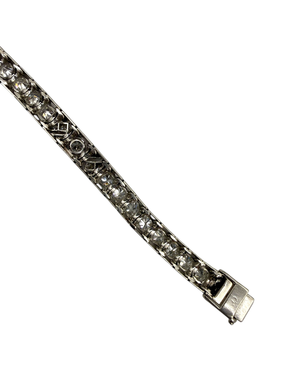 Platinum Diamond Mid-Century Line Bracelet