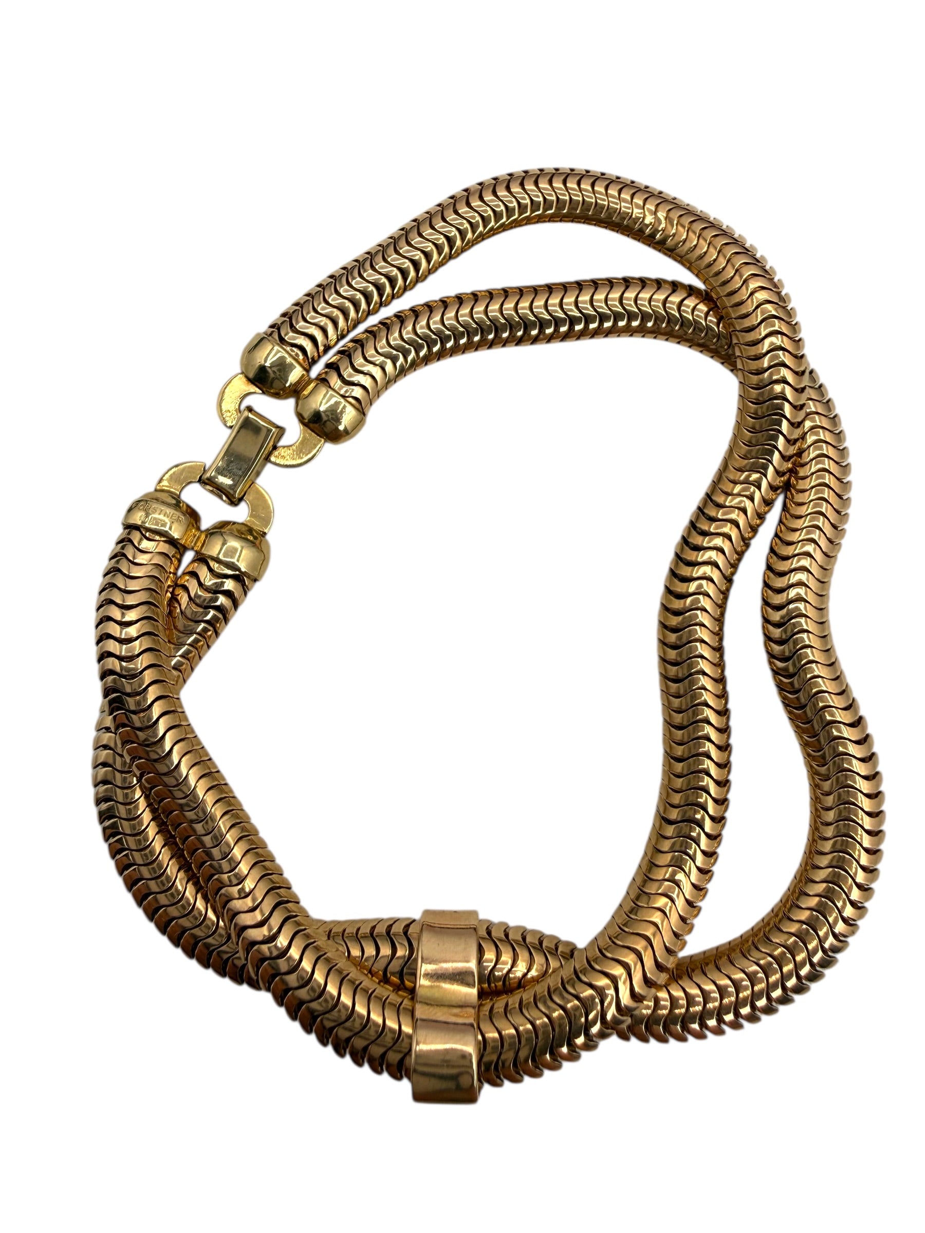 10k Forstner Snake Link Bracelet