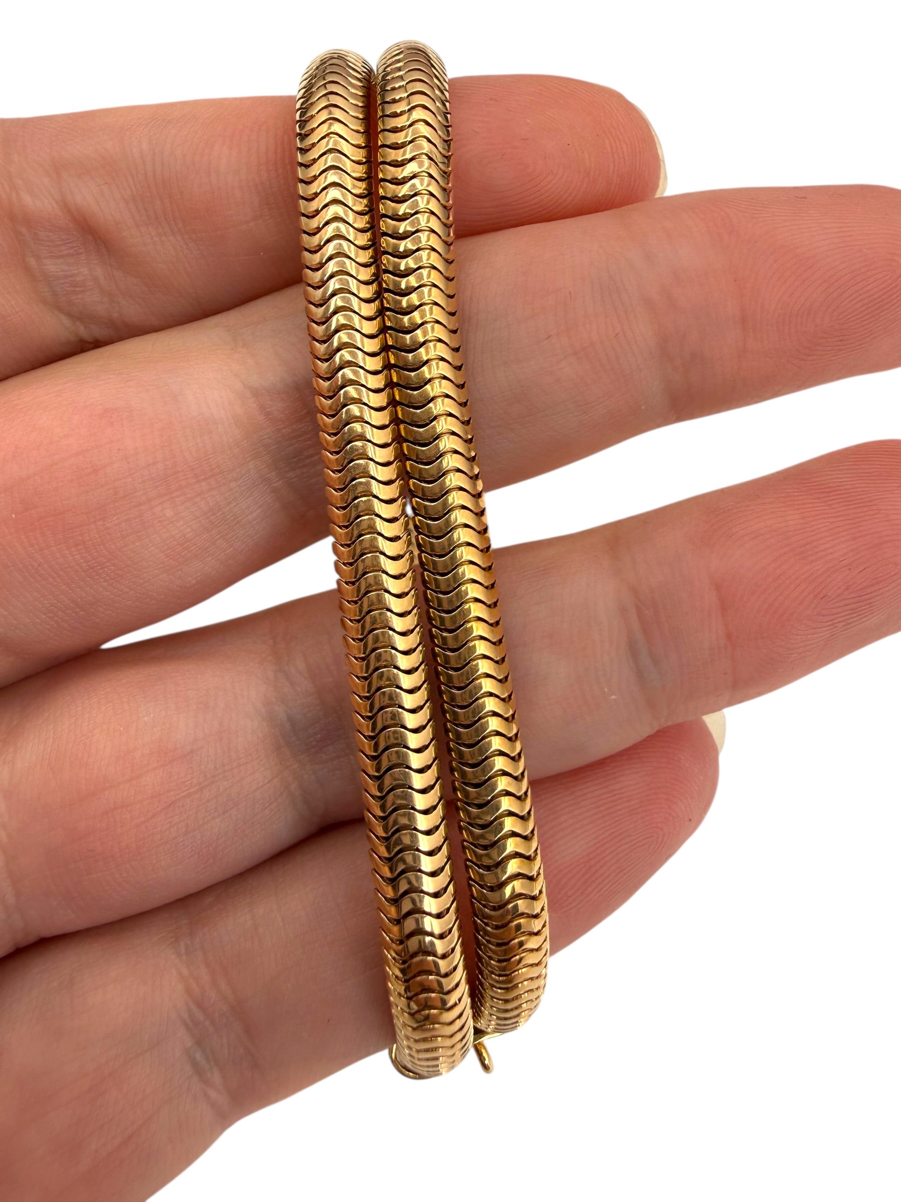 10k Forstner Snake Link Bracelet