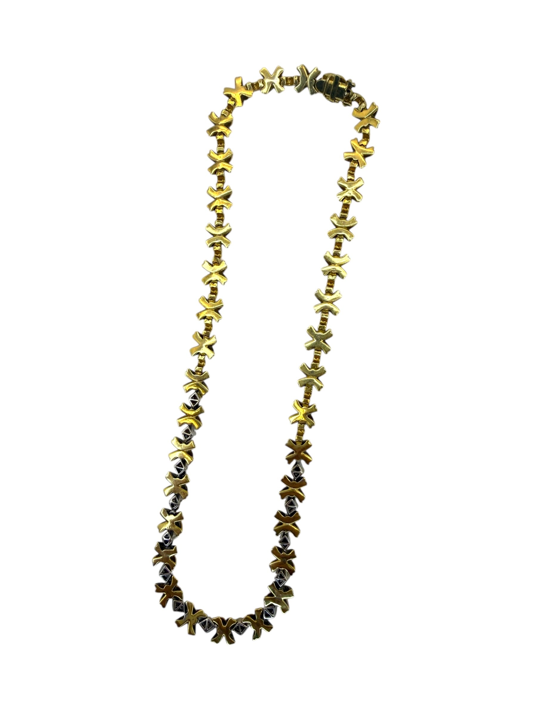 18k Diamond X Collar Necklace