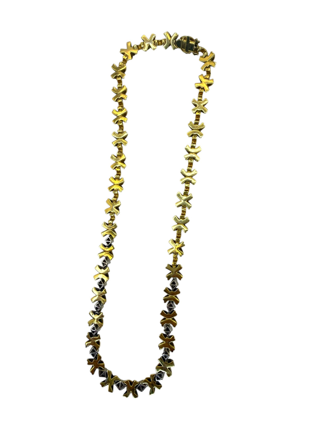 18k Diamond X Collar Necklace