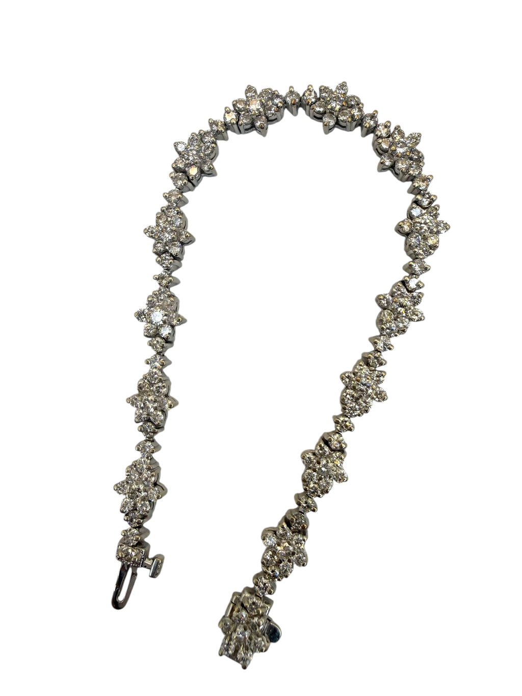 14k Diamond Cluster Bracelet