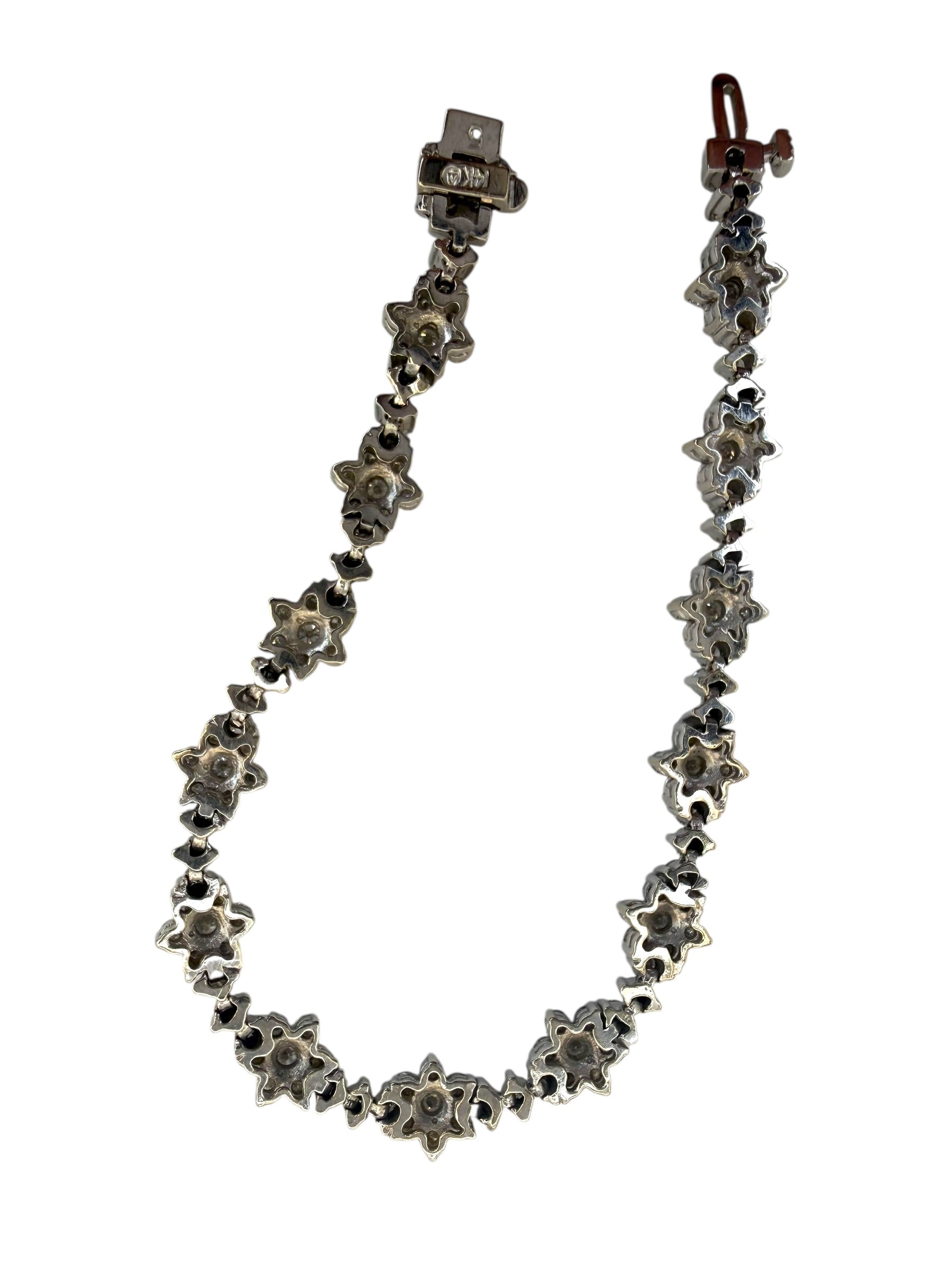 14k Diamond Cluster Bracelet