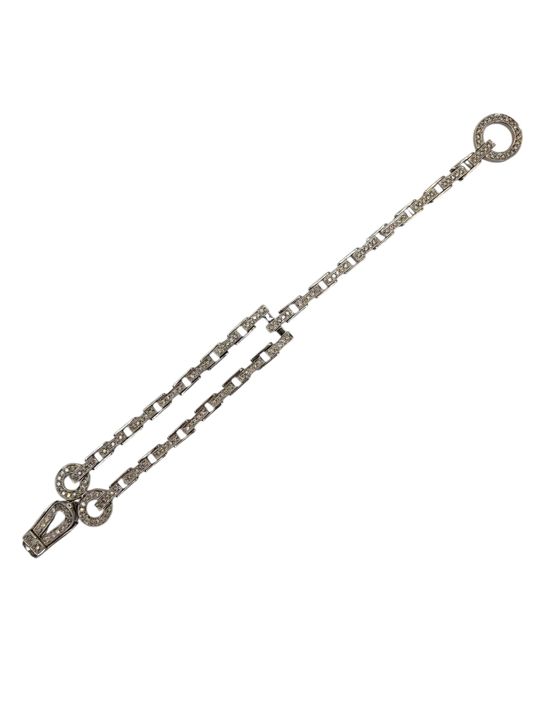 14k Diamond Bar Chain Link Bracelet Hook & Eye Closure