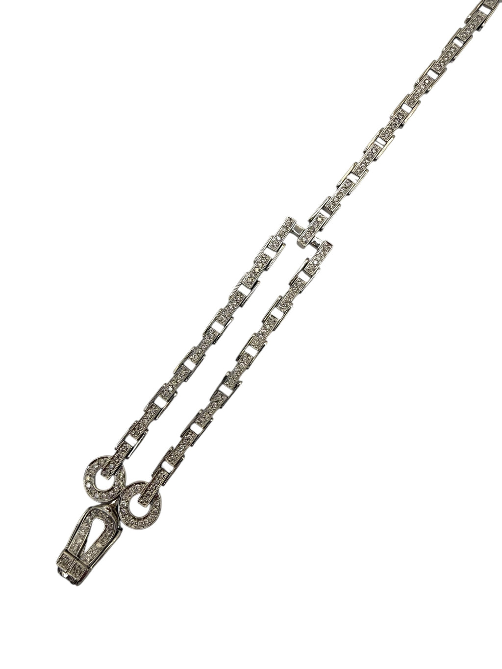 14k Diamond Bar Chain Link Bracelet Hook & Eye Closure