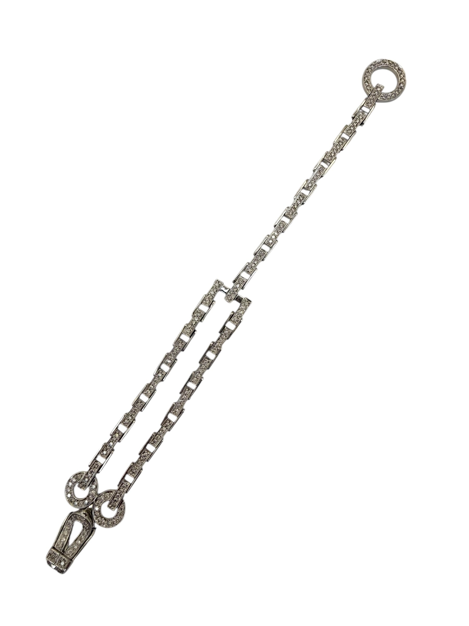 14k Diamond Bar Chain Link Bracelet Hook & Eye Closure
