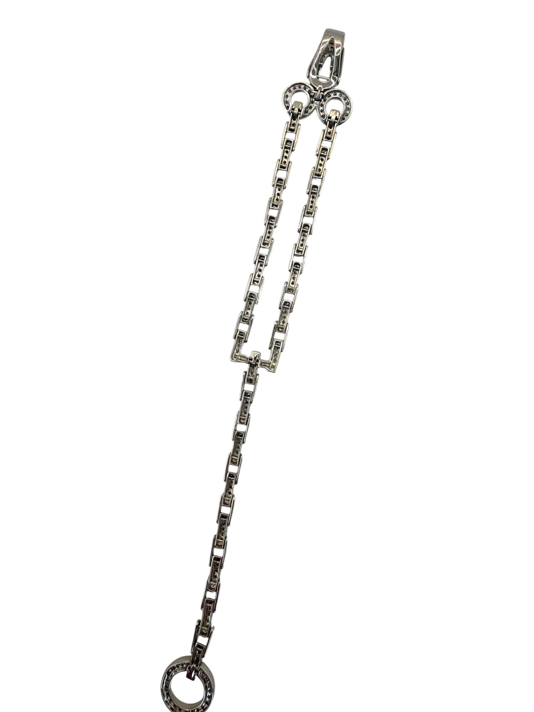 14k Diamond Bar Chain Link Bracelet Hook & Eye Closure