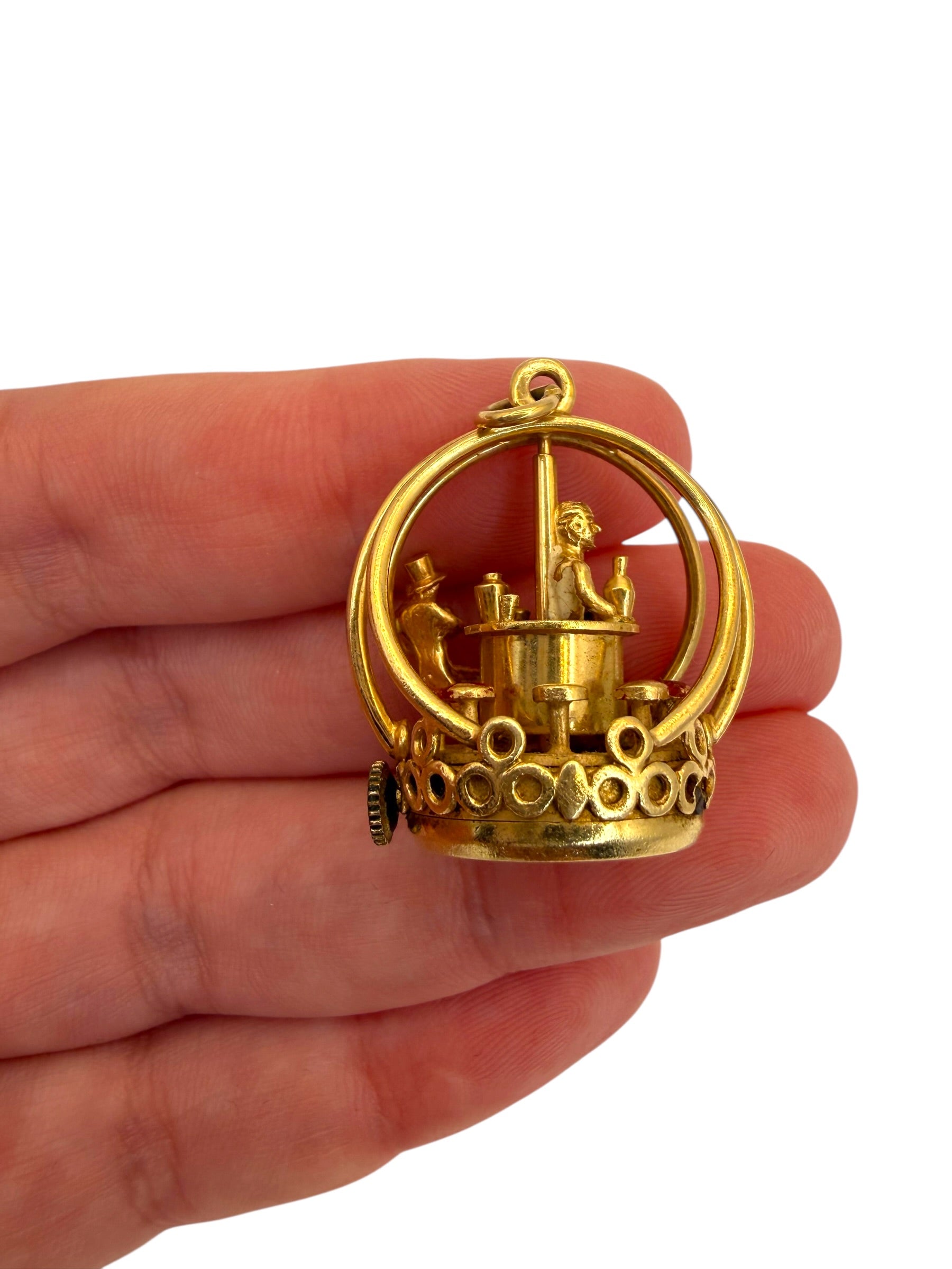 14k Dankner Revolving Bar Charm