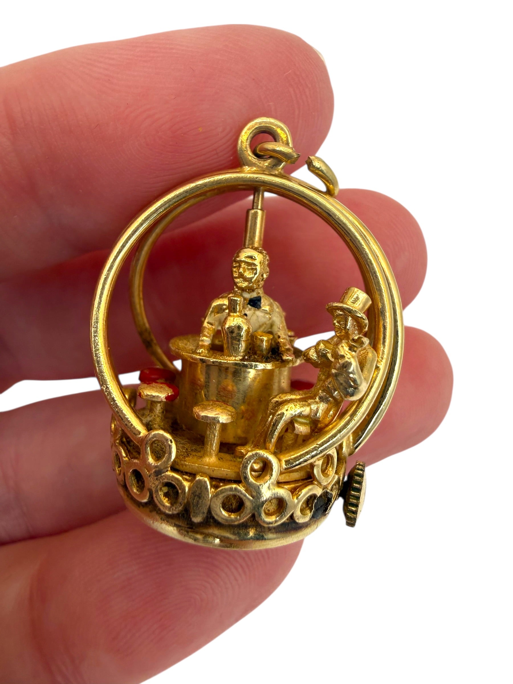 14k Dankner Revolving Bar Charm