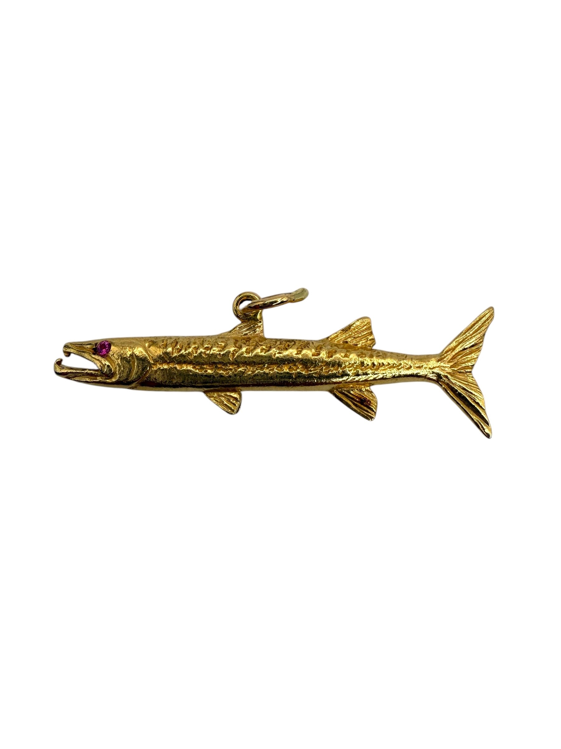 14k Barracuda Pendant