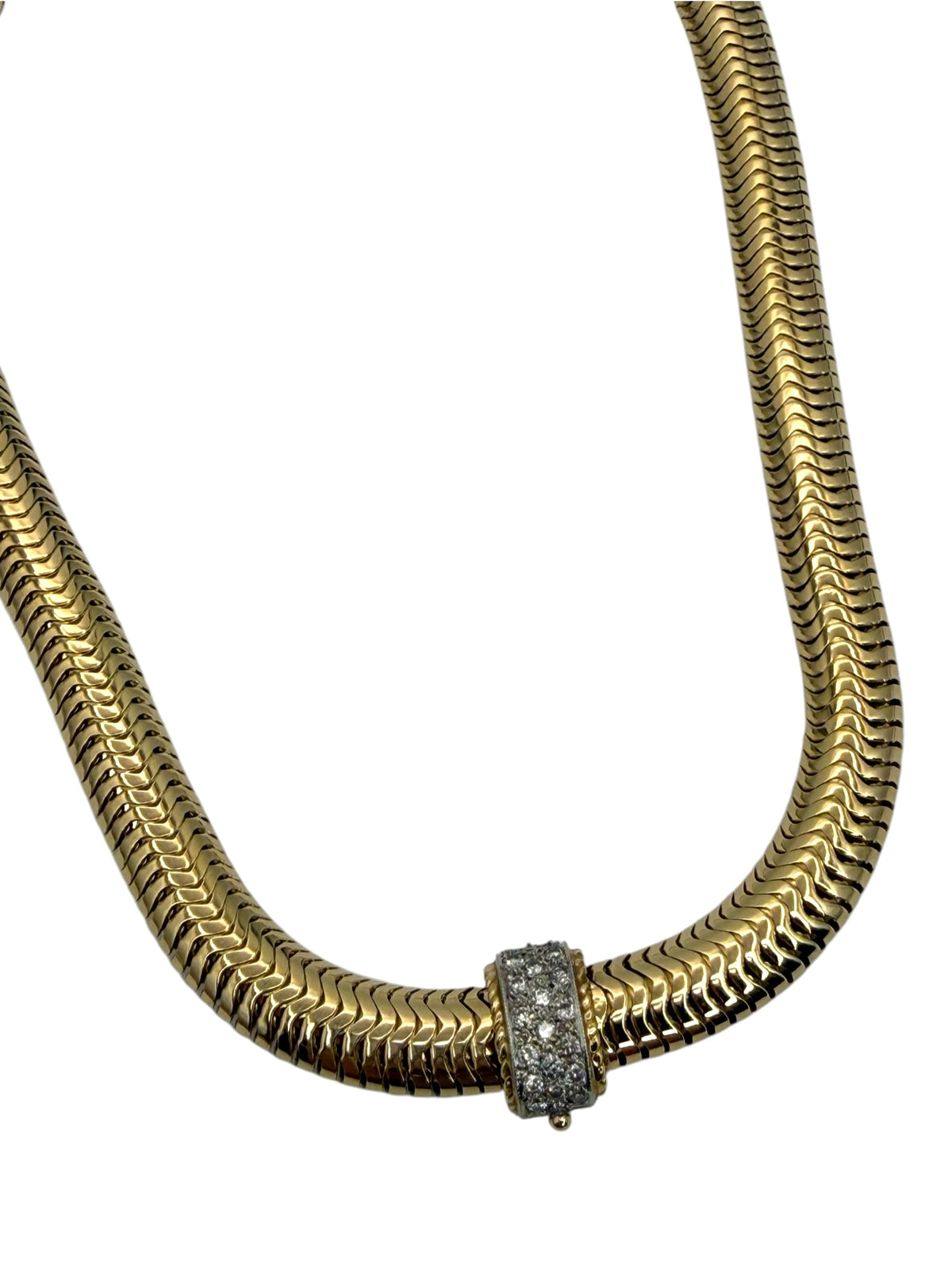 14k Snake Diamond Collar Necklace
