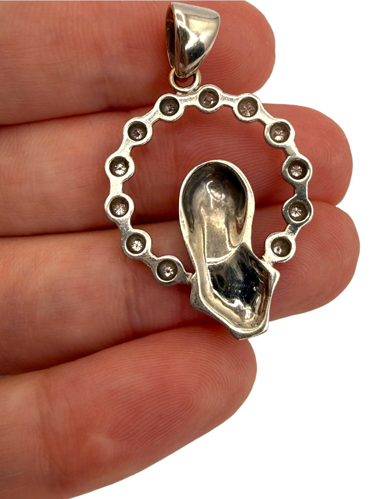 18k Diamond Madonna Pendant