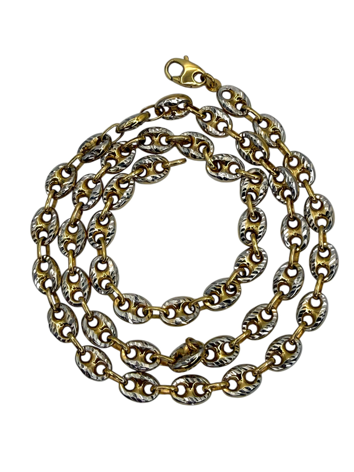 14k Two-tone Mariner Link Chain Necklace