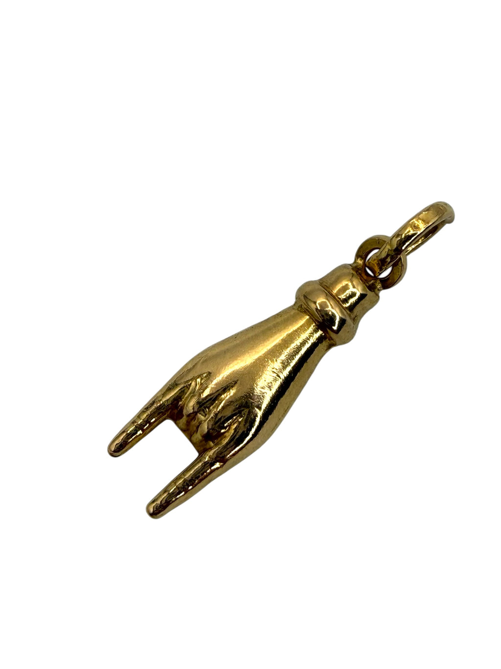 18k Mano Cornuta Hand Charm