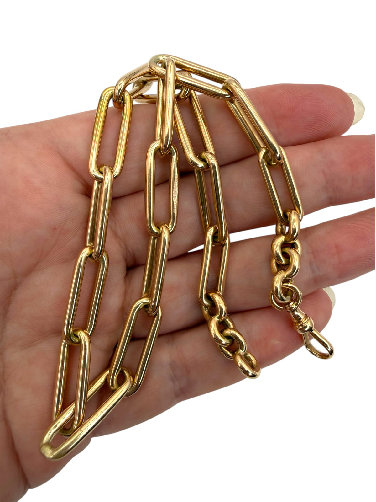 14k Watch Chain Paperclip Link