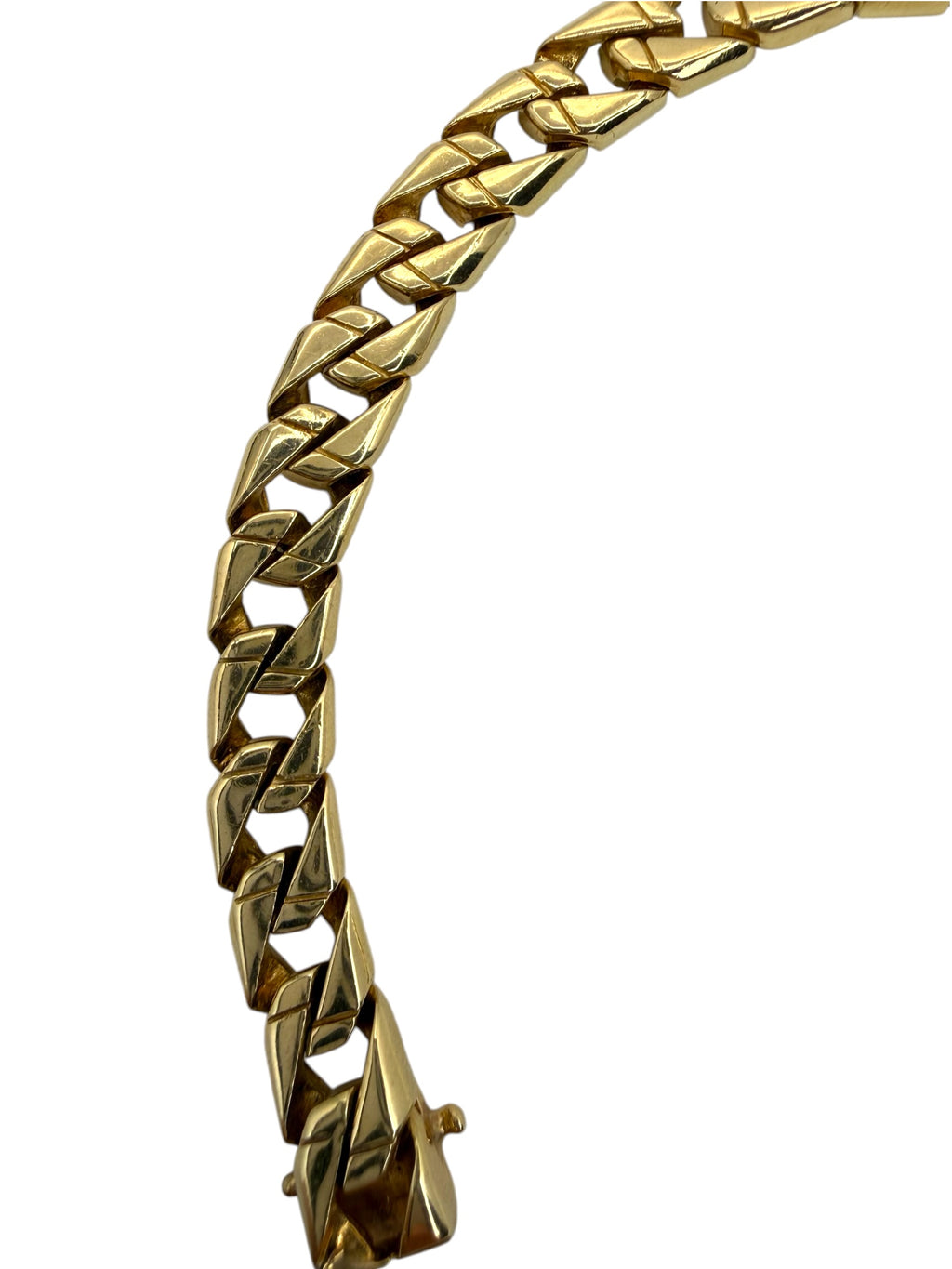 14k Squared Curb Bracelet