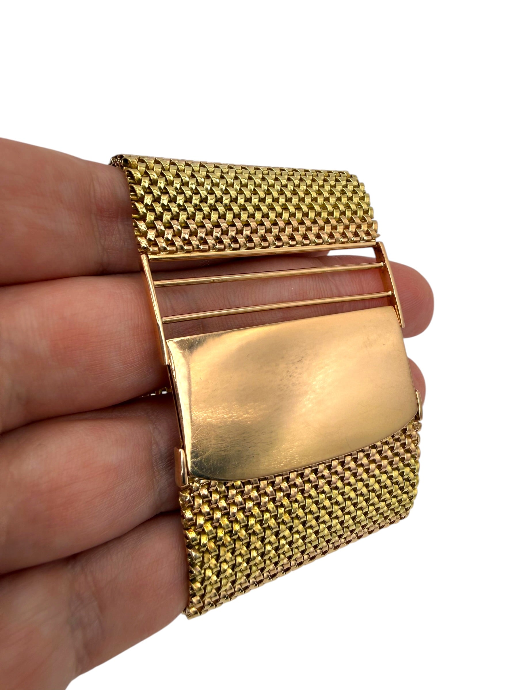 18k Mesh Buckle Bracelet