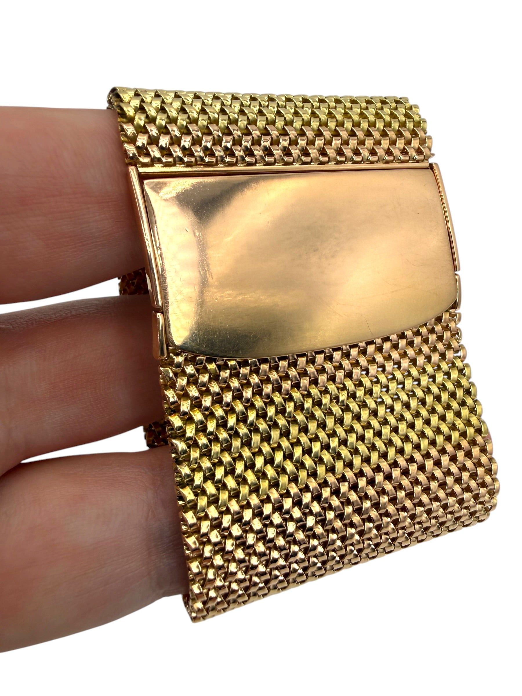 18k Mesh Buckle Bracelet