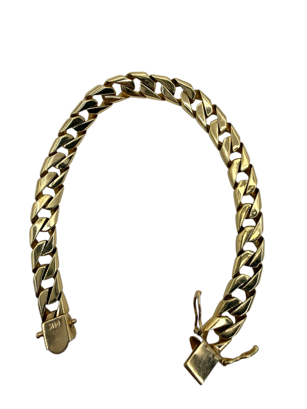 14k Squared Curb Bracelet