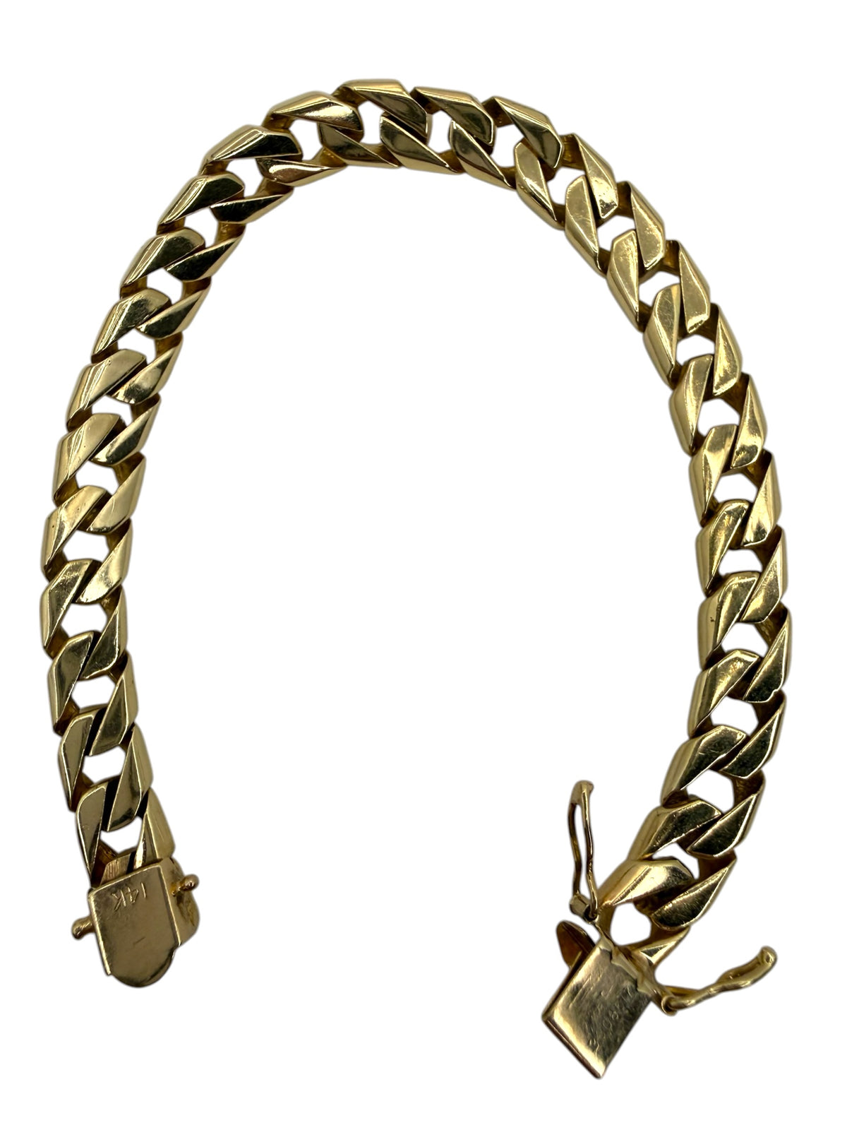 14k Squared Curb Bracelet