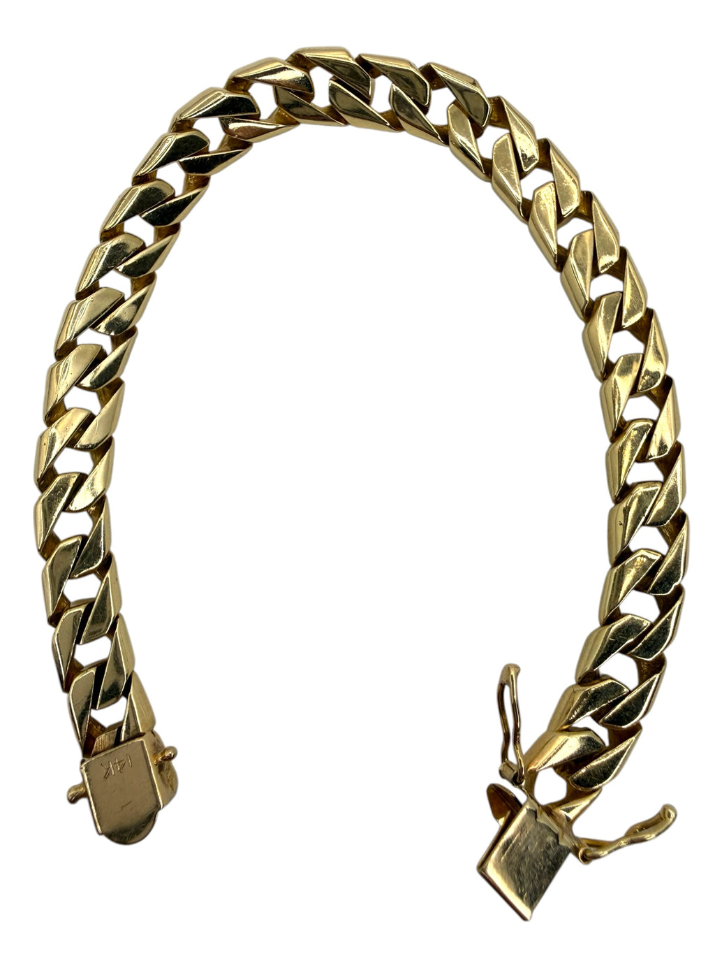 14k Squared Curb Bracelet