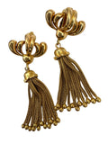 14k Tassel Clip-on Earrings