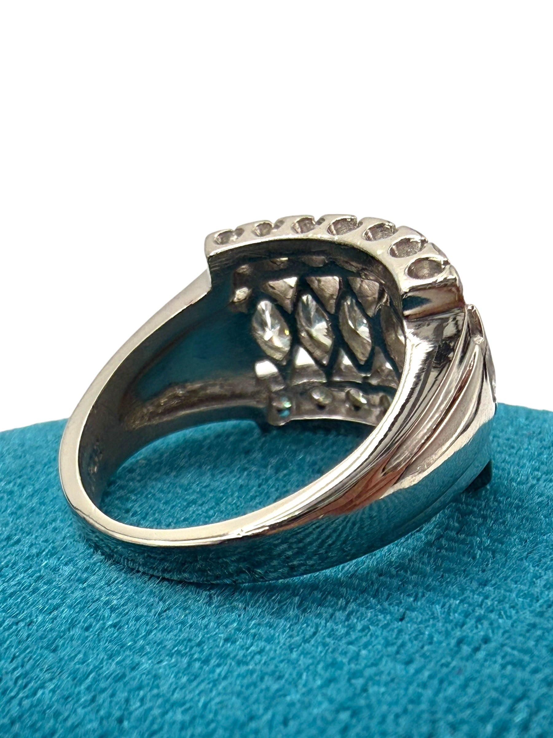 Platinum Diamond Marquis Band Ring