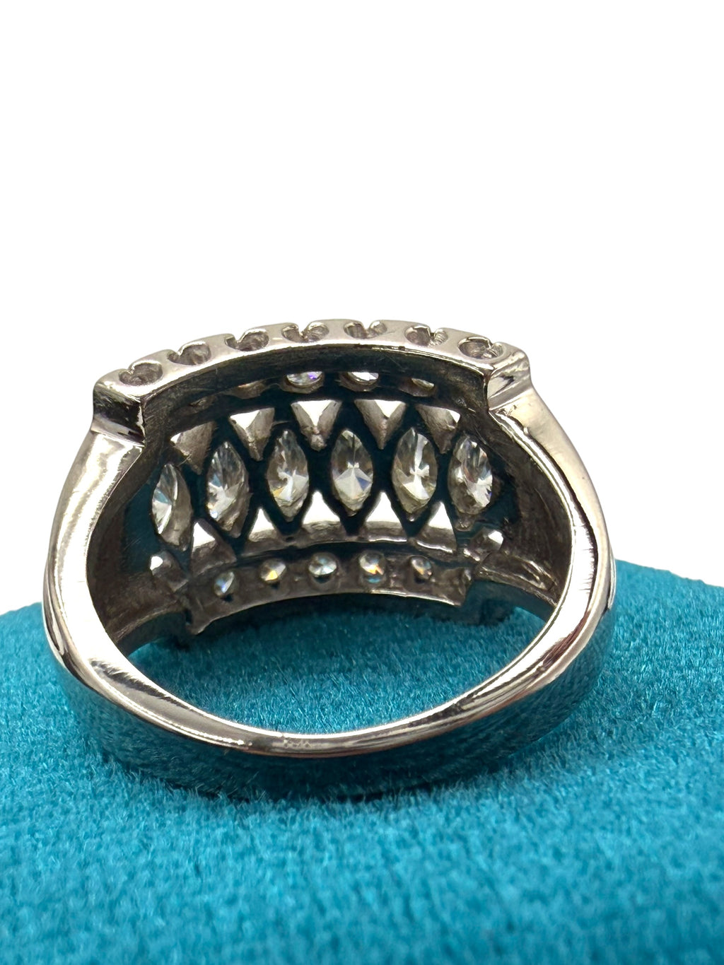 Platinum Diamond Marquis Band Ring