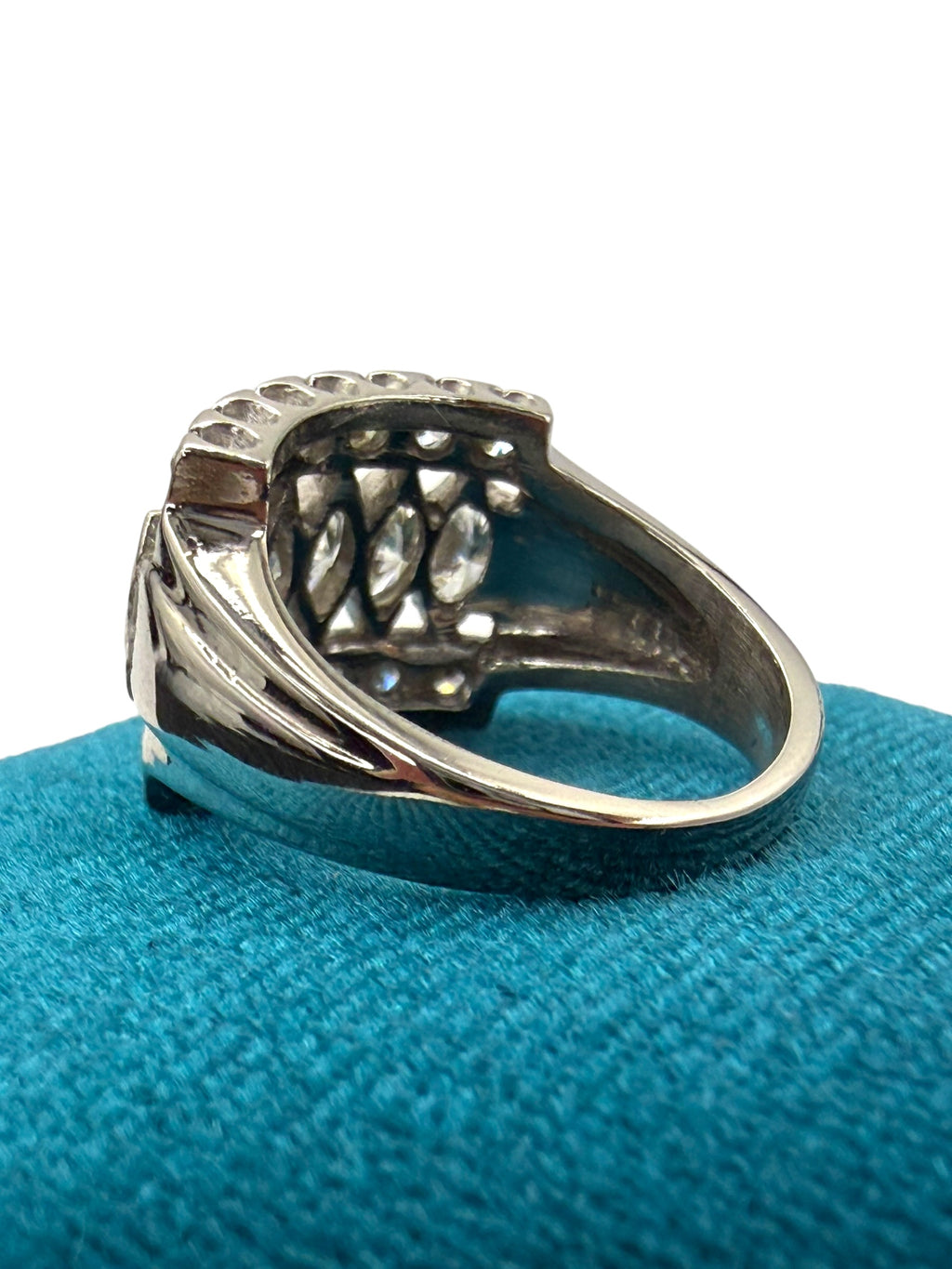 Platinum Diamond Marquis Band Ring
