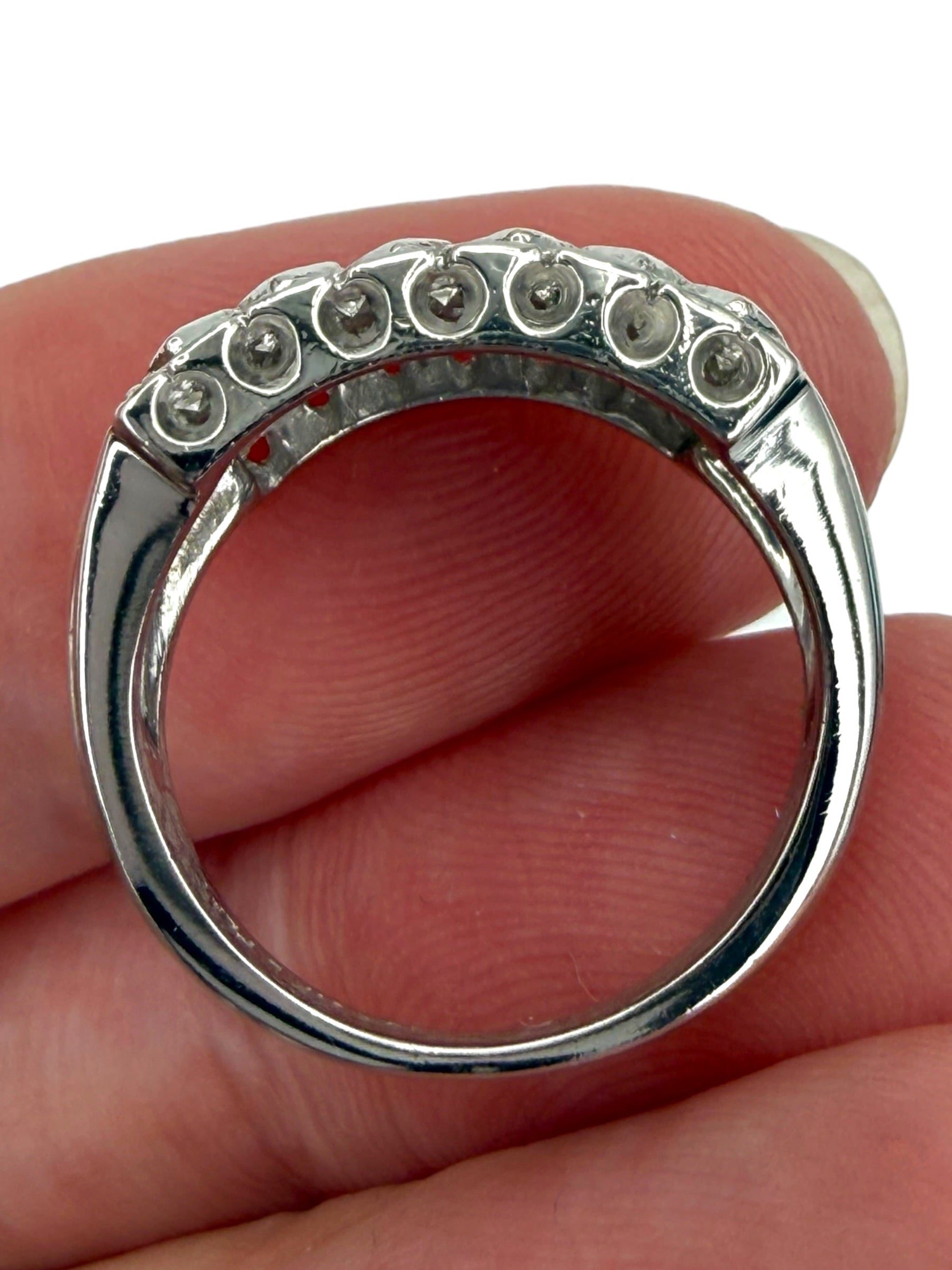 Platinum Diamond Marquis Band Ring