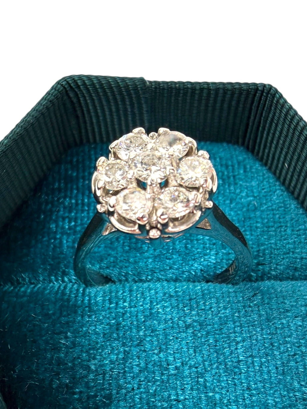14k Diamond Flower Cluster Ring