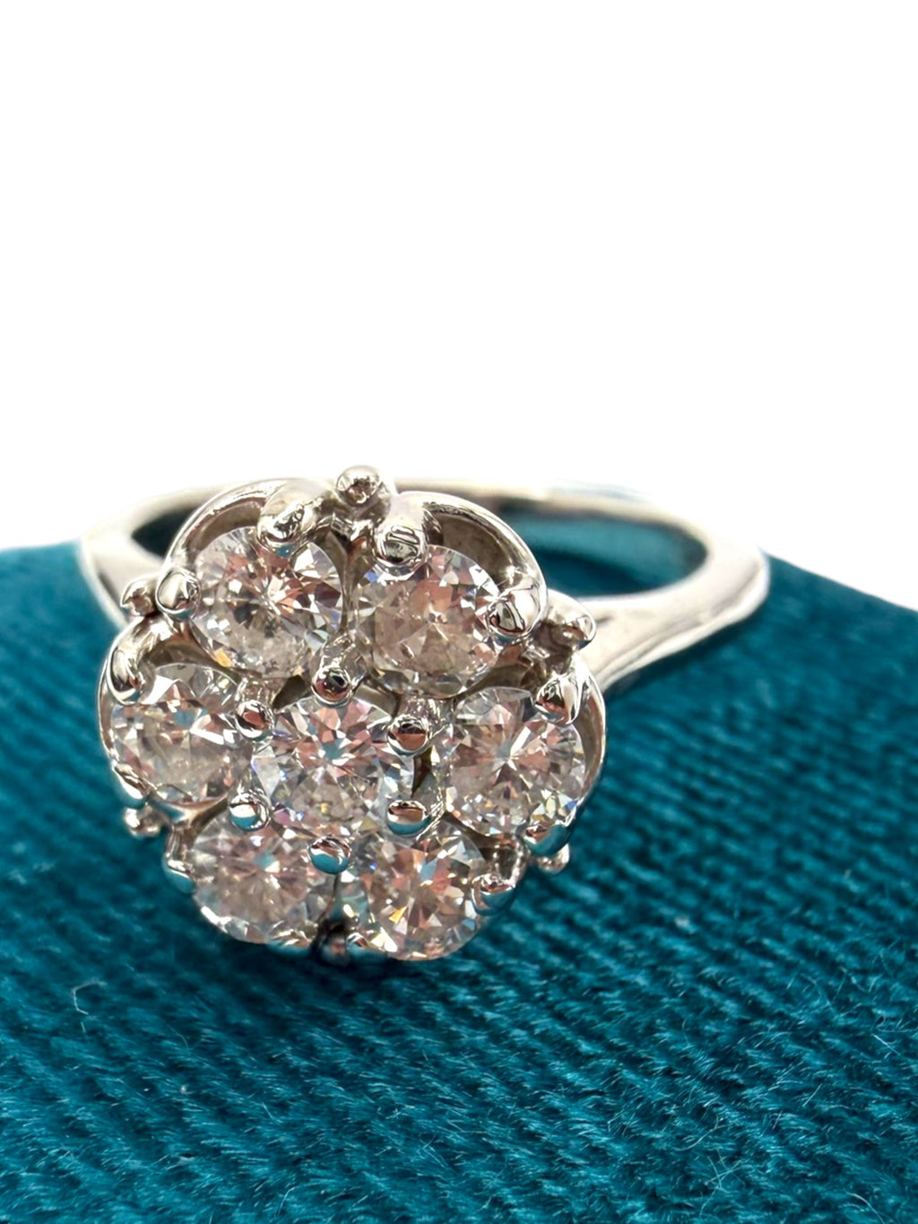 14k Diamond Flower Cluster Ring