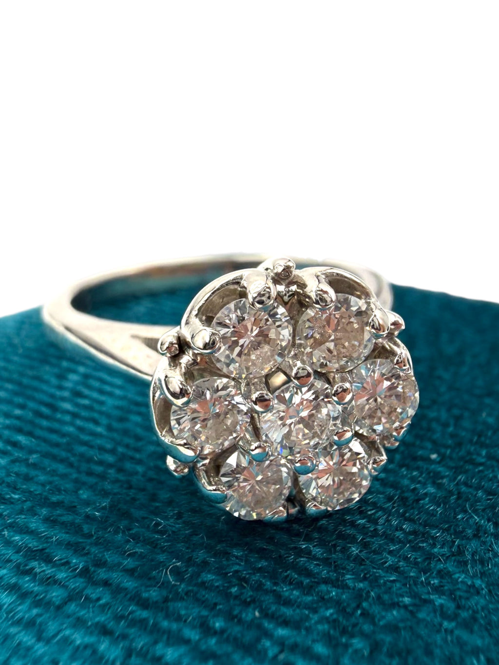 14k Diamond Flower Cluster Ring