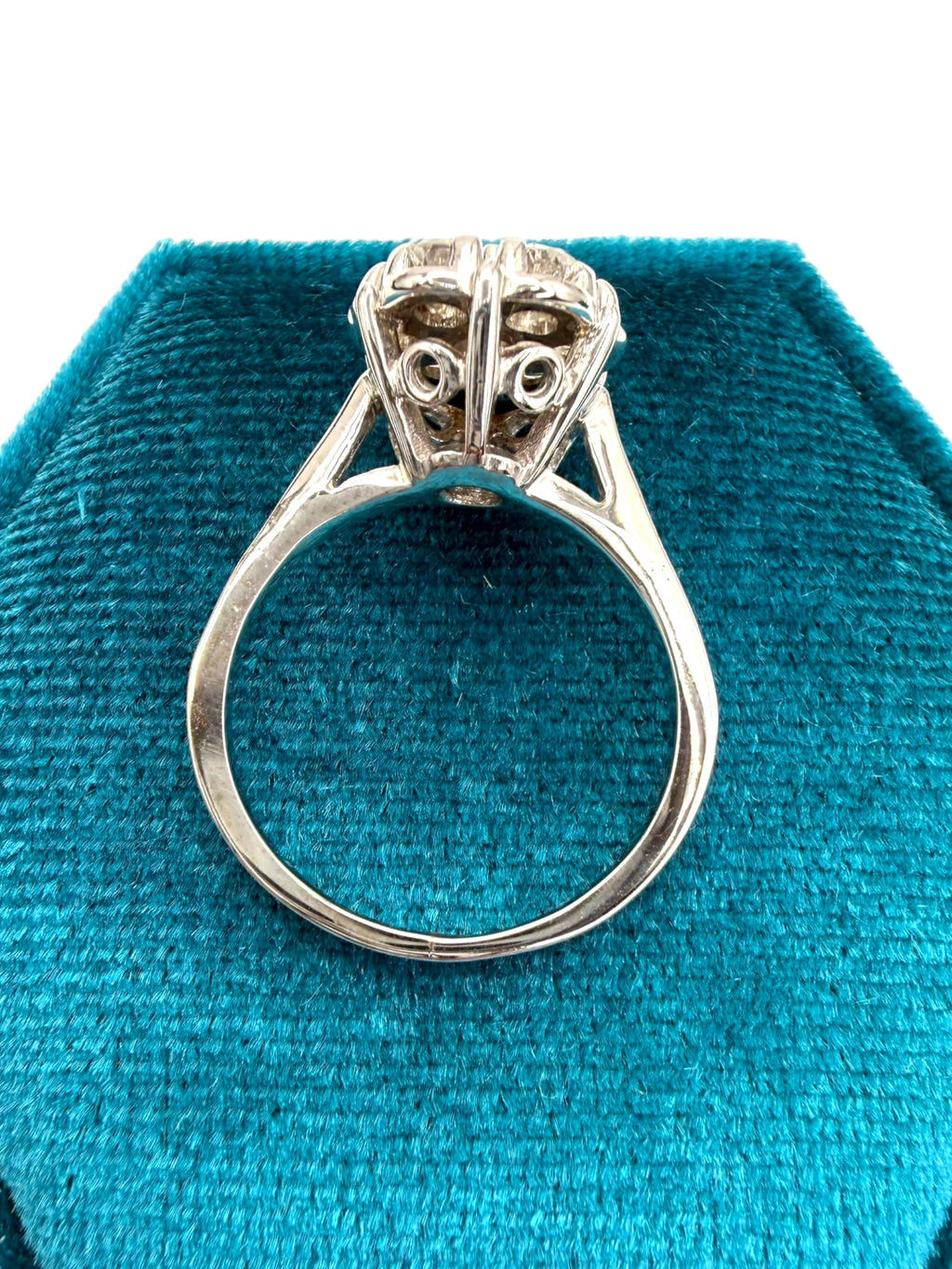 14k Diamond Flower Cluster Ring