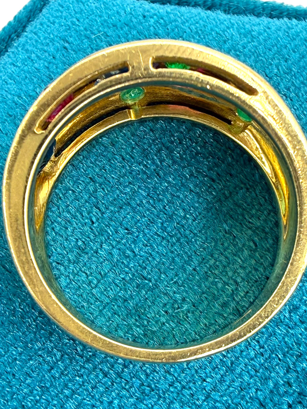 18k Multi-Gemstone Band Ring