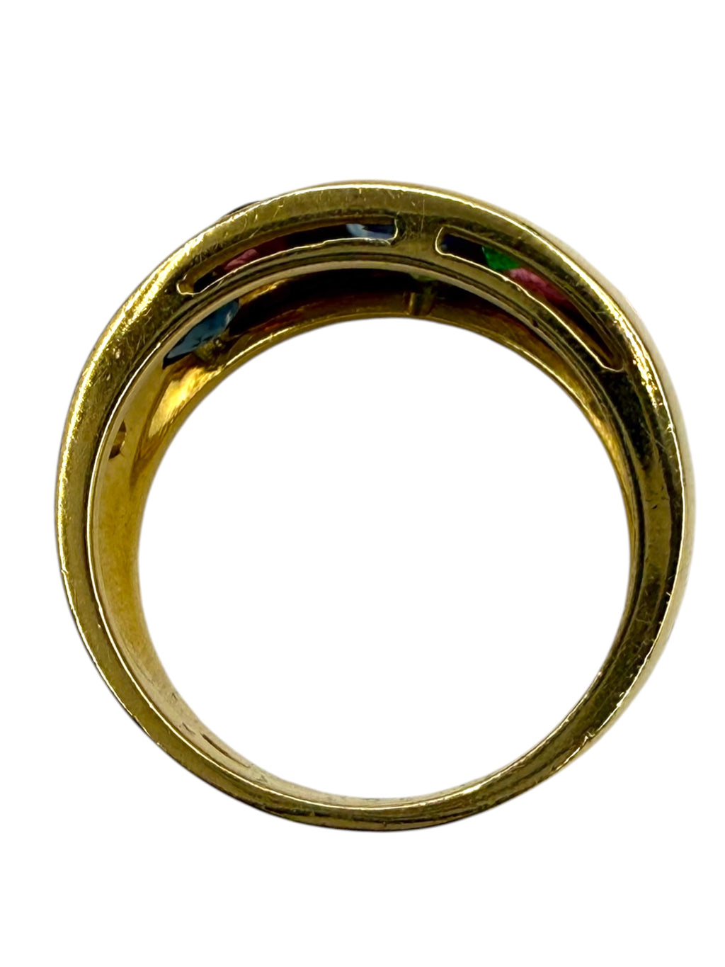 18k Multi-Gemstone Band Ring