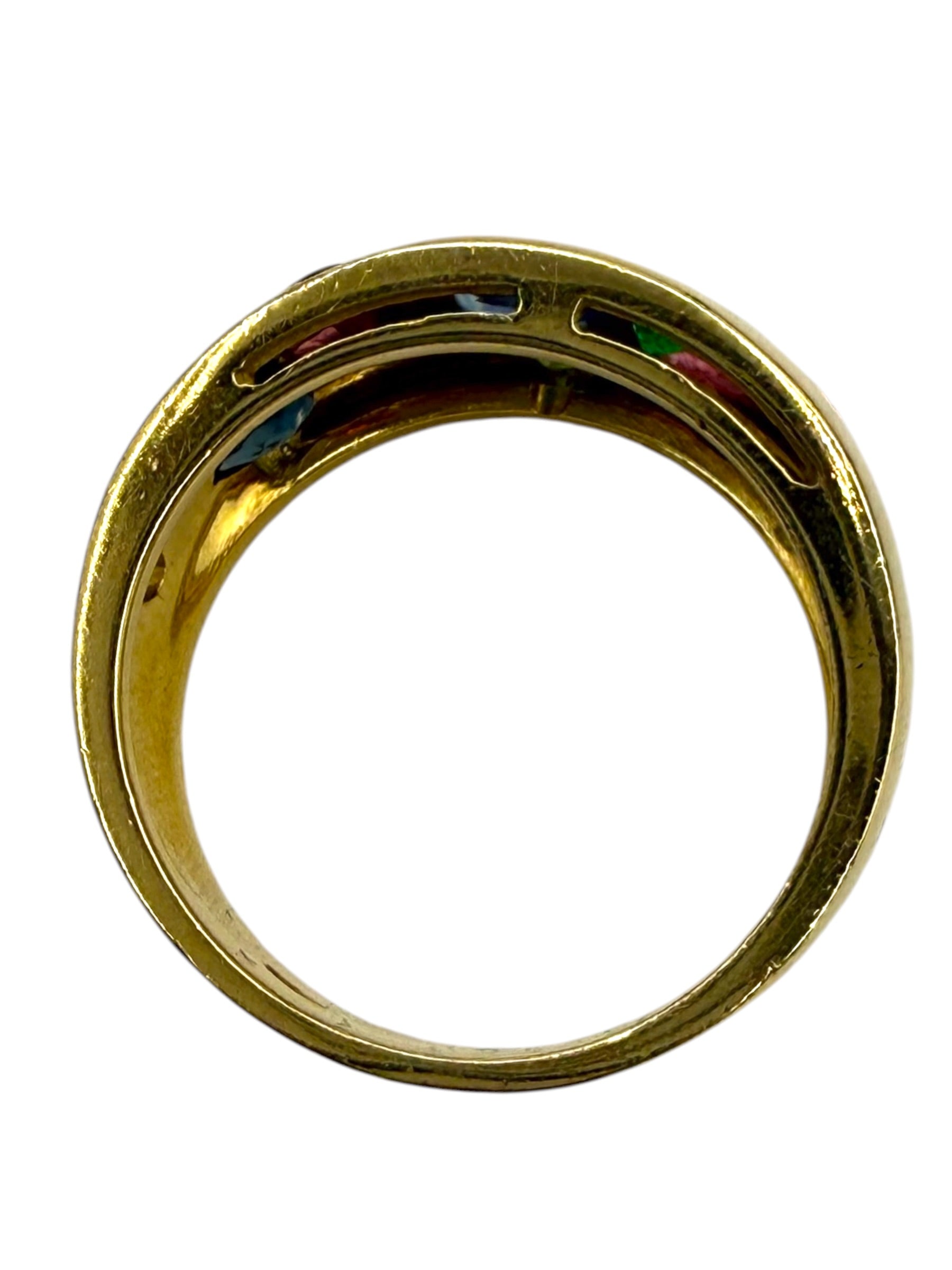 18k Multi-Gemstone Band Ring