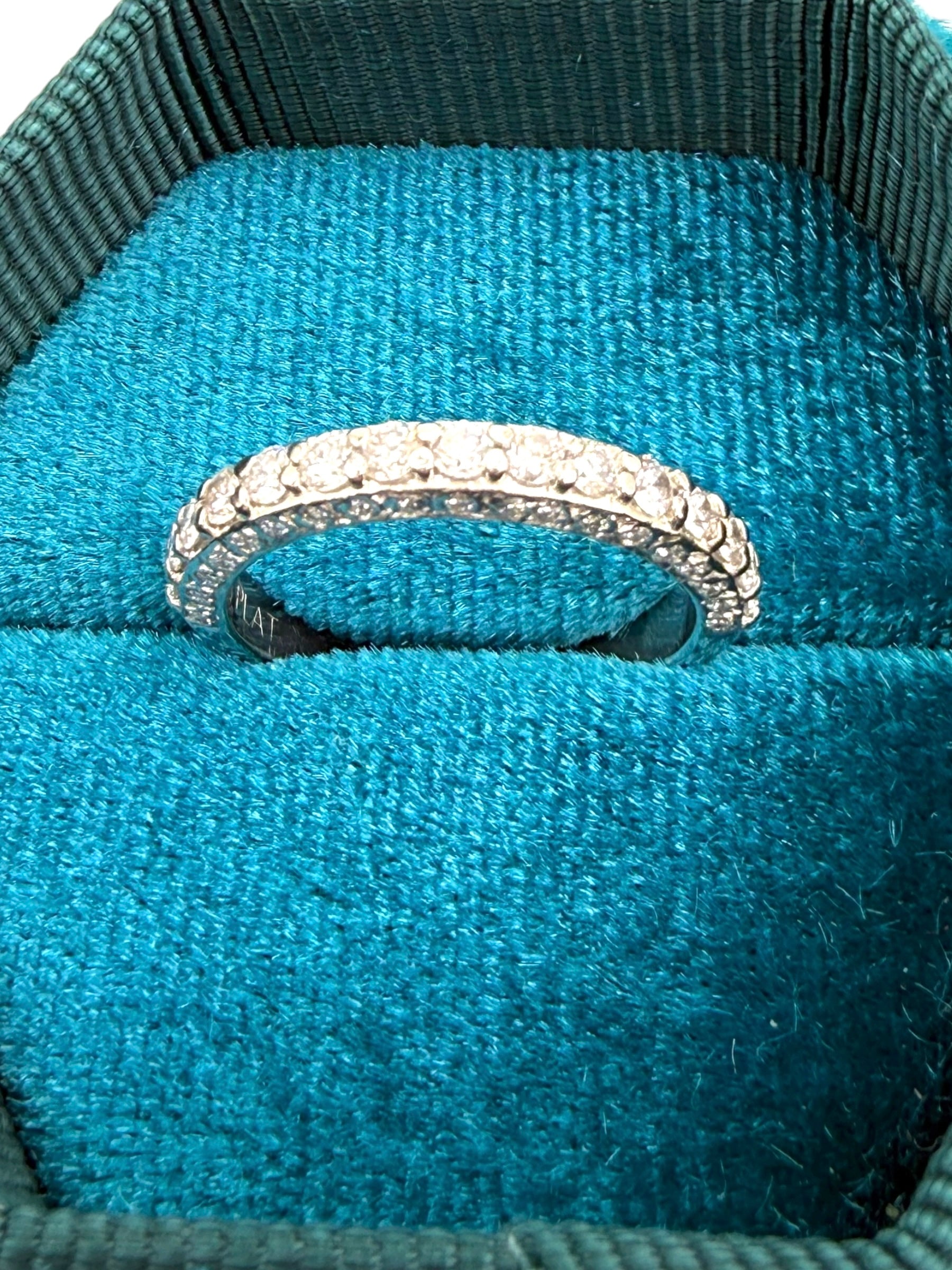 Platinum Diamond Stacker Band Ring