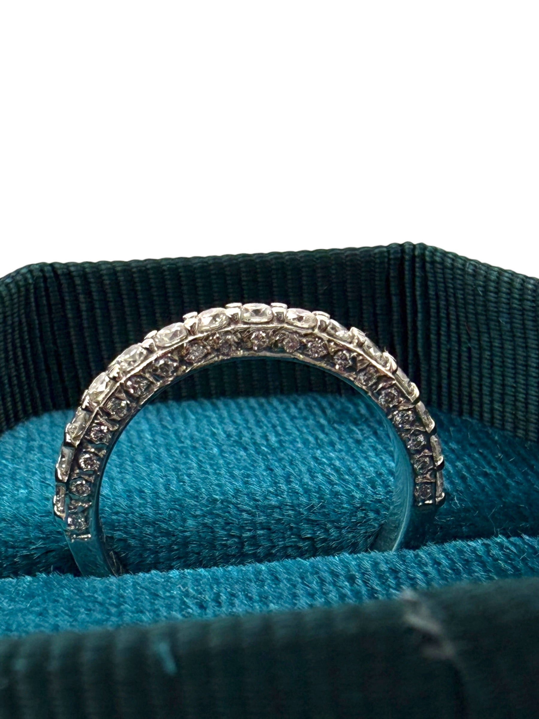 Platinum Diamond Stacker Band Ring
