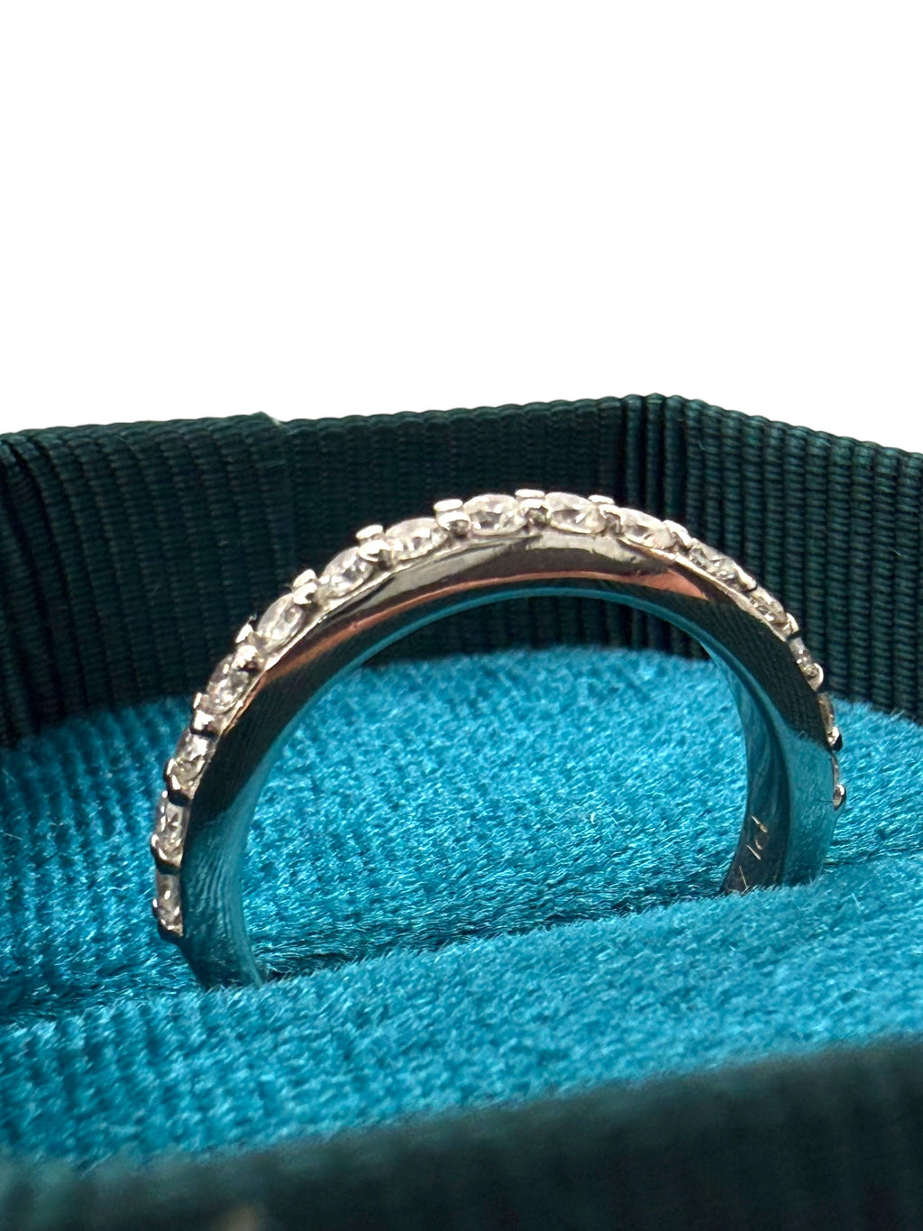 Platinum Diamond Stacker Band Ring