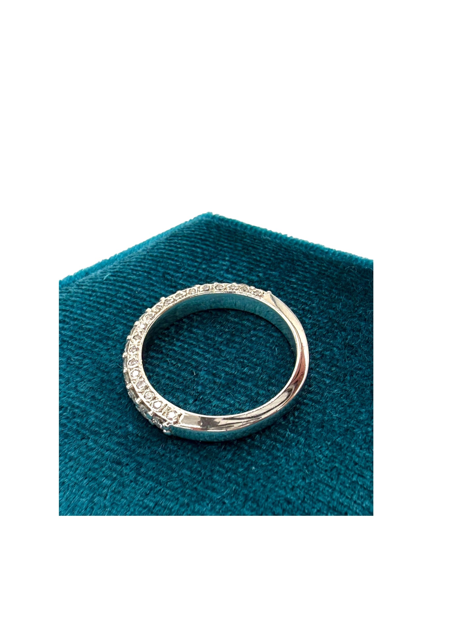 Platinum Diamond Stacker Band Ring