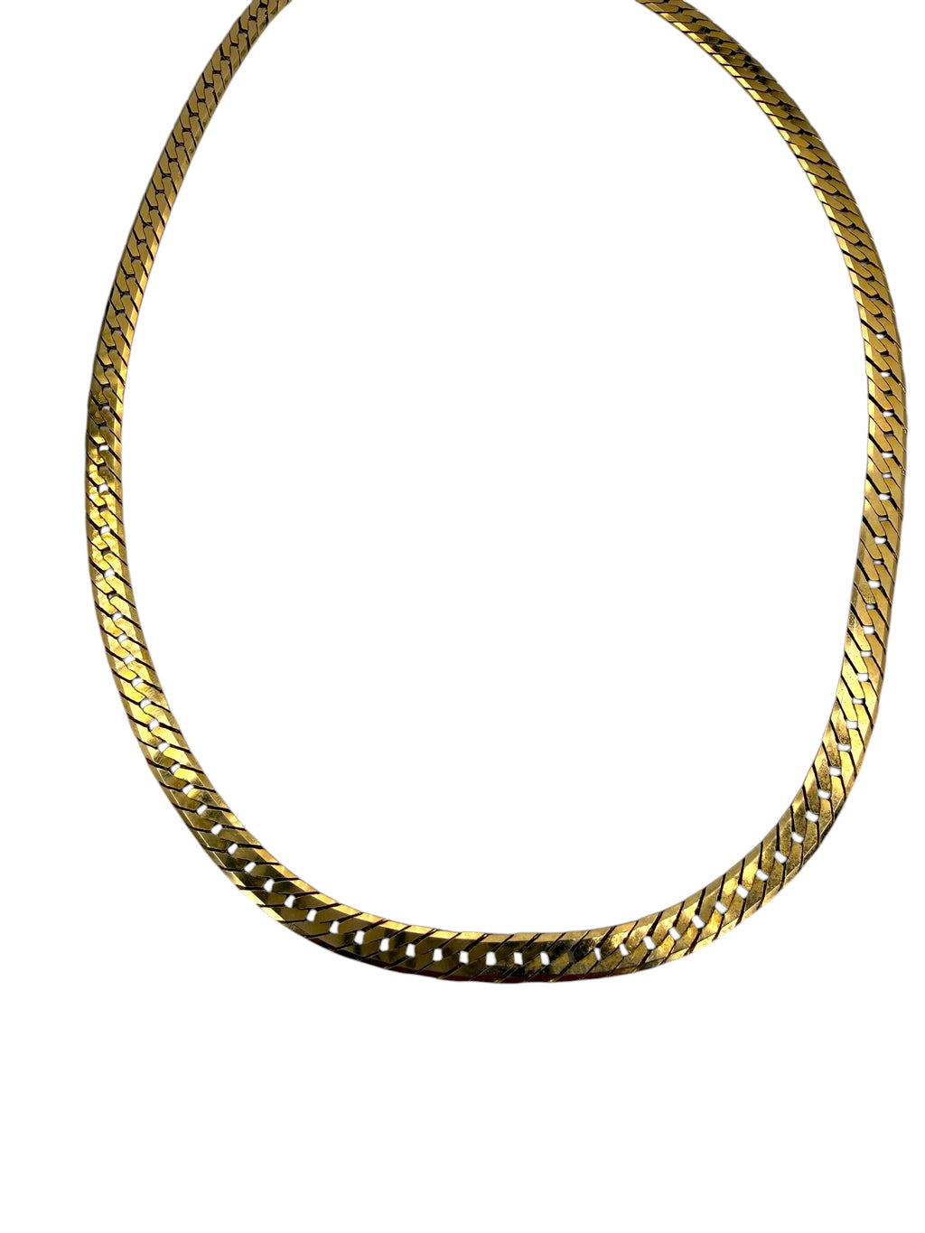 14k Flat Curb Necklace