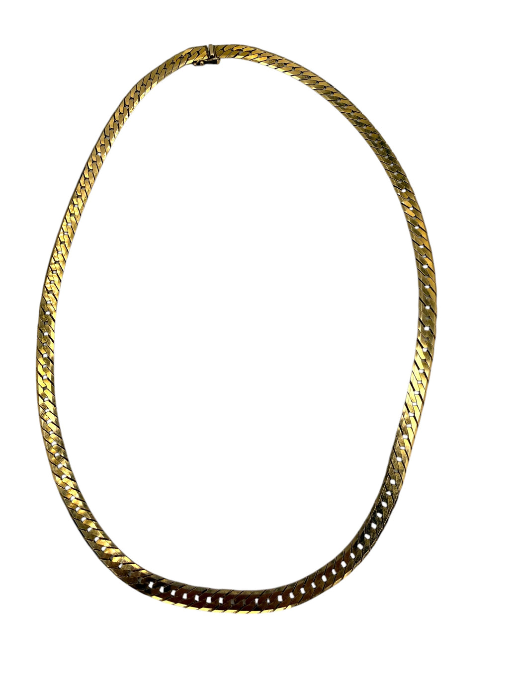 14k Flat Curb Necklace