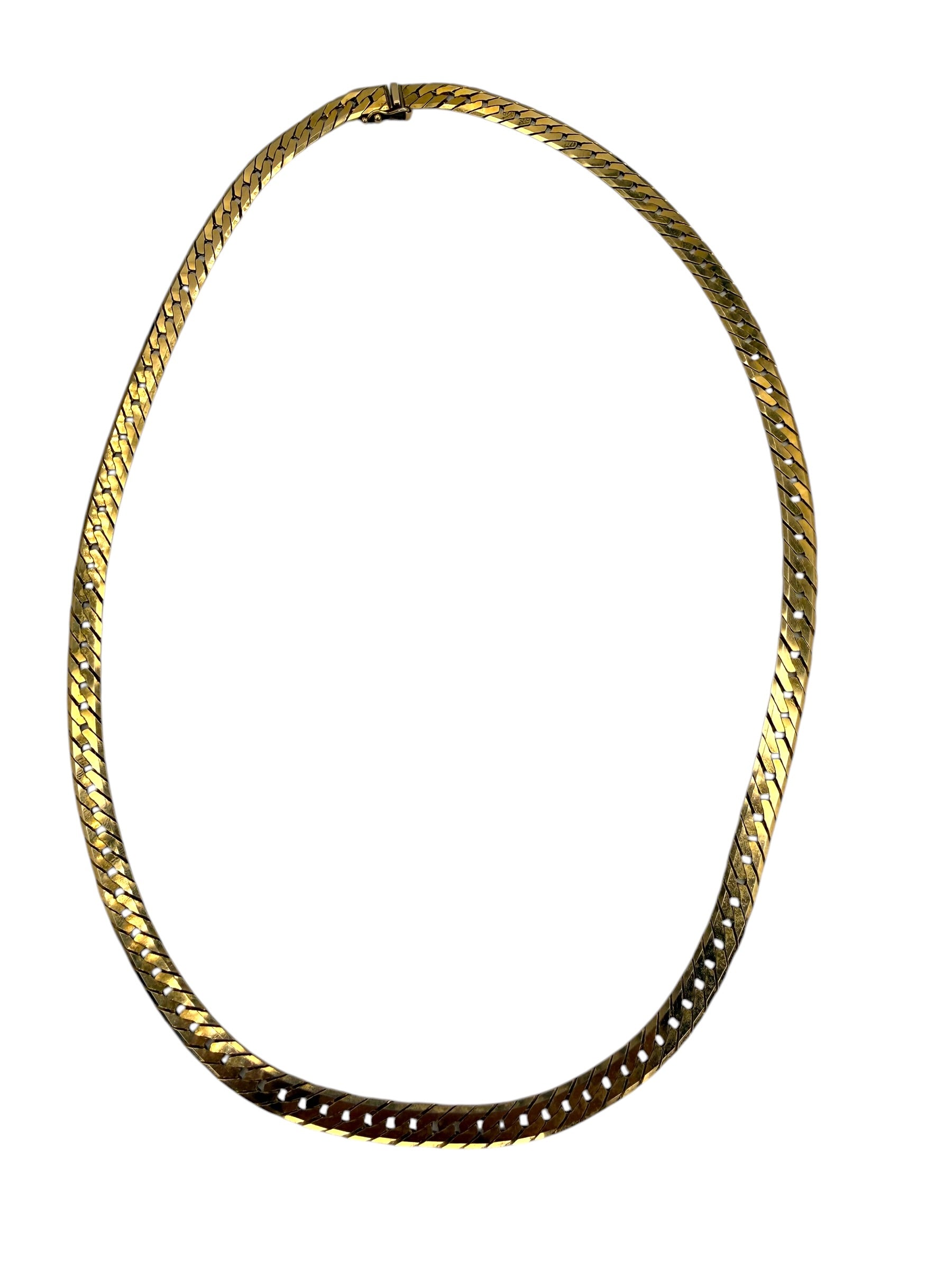 14k Flat Curb Necklace