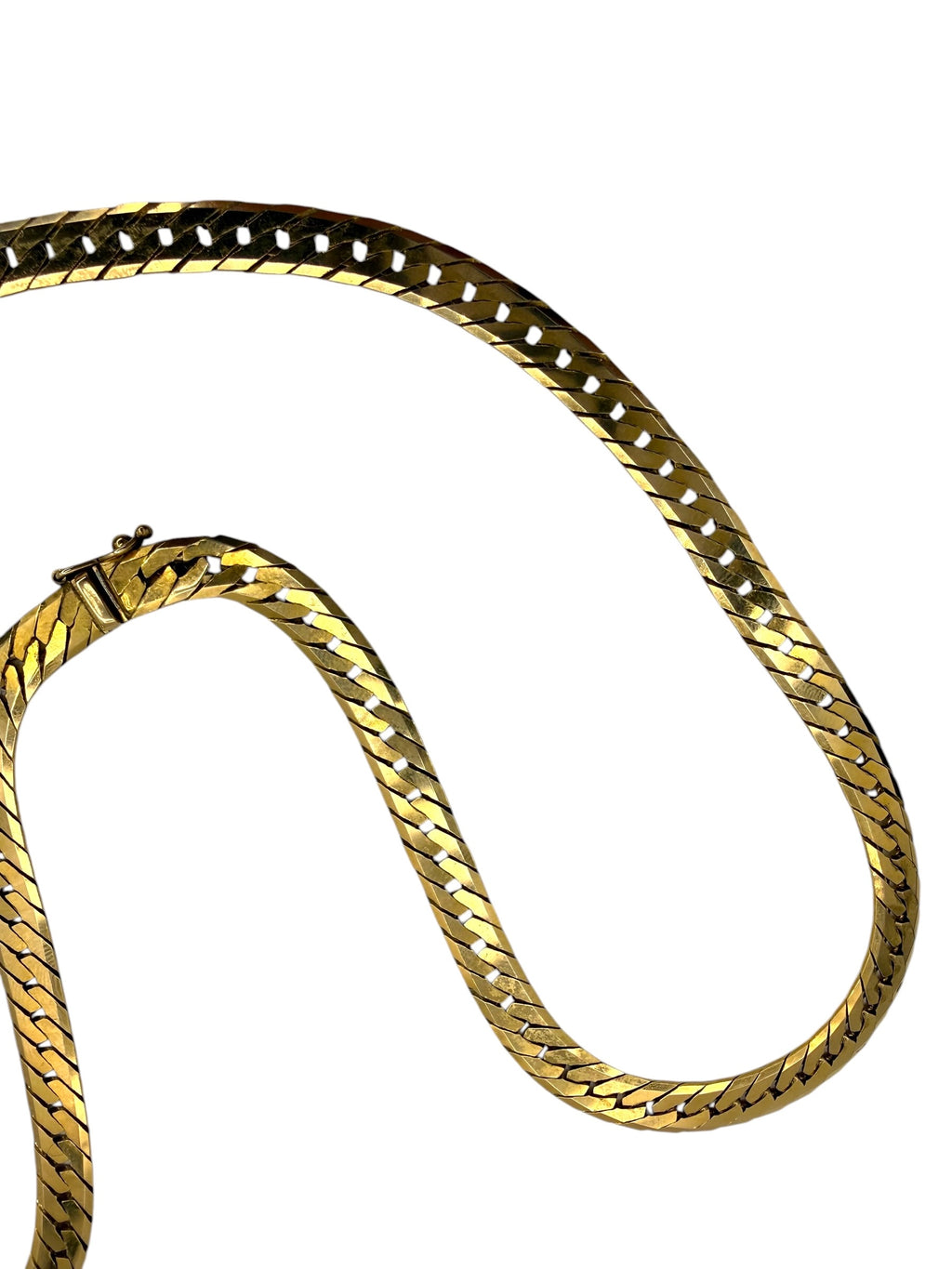 14k Flat Curb Necklace
